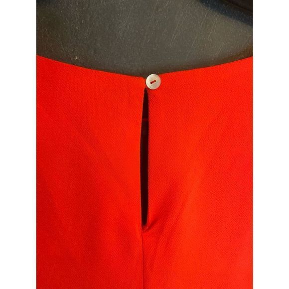 Pretty Red Dress With Scalloped Hems Size Medium - Picture 8 of 8